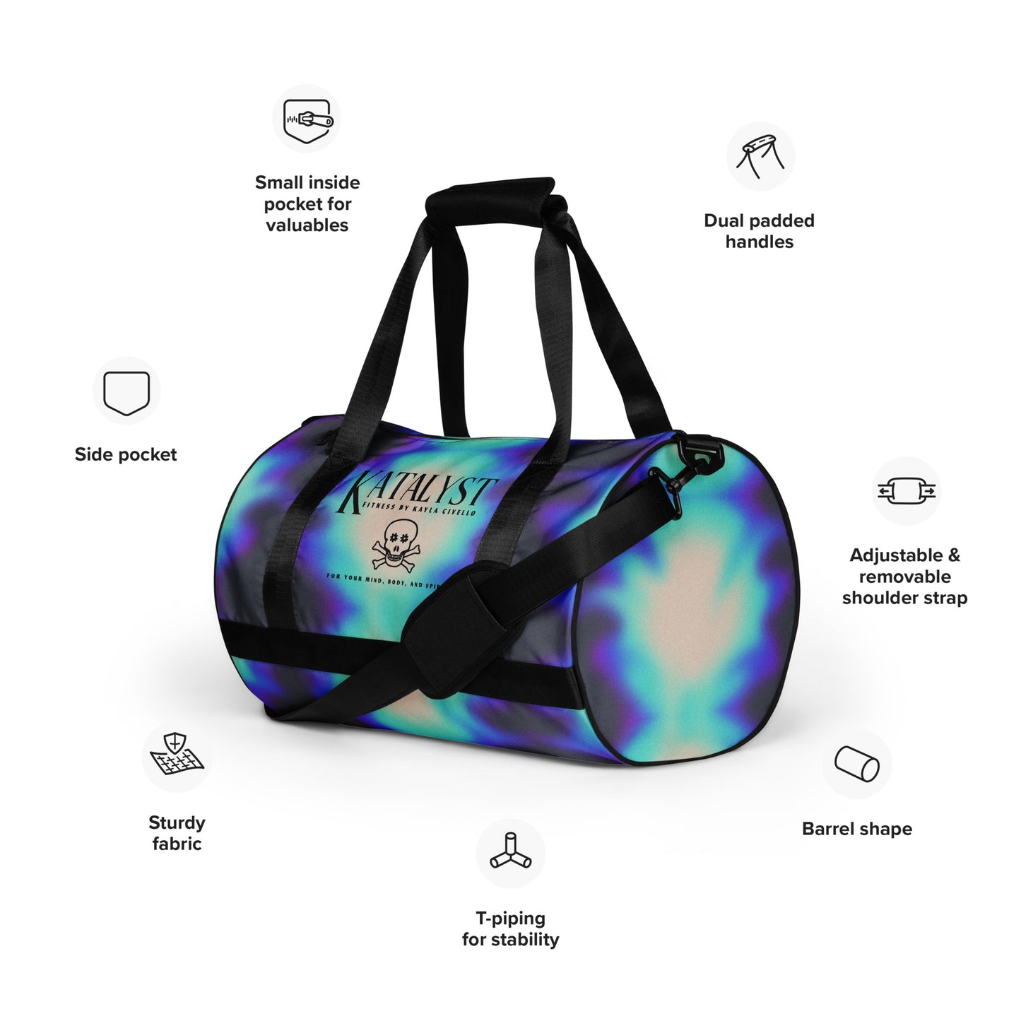 Acid Wash Gym Bag