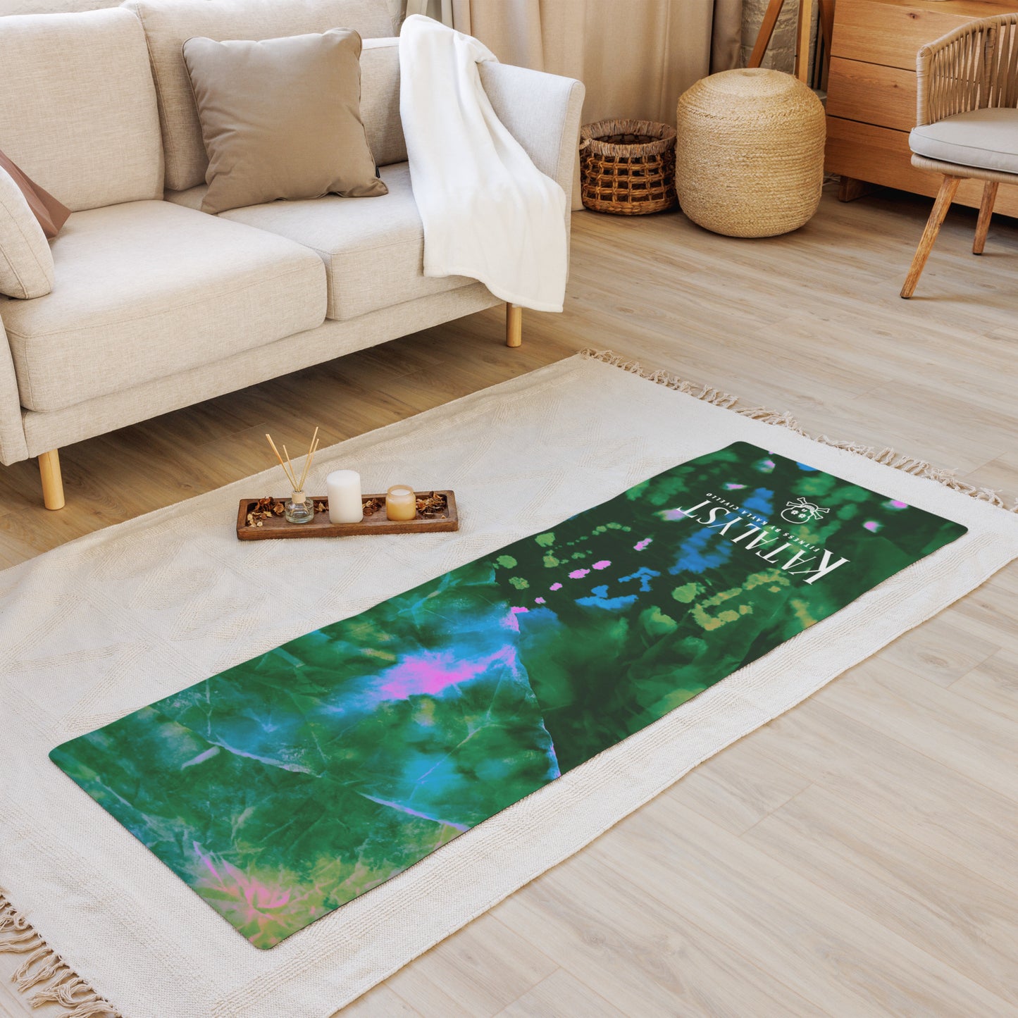 Acid wash yoga mat