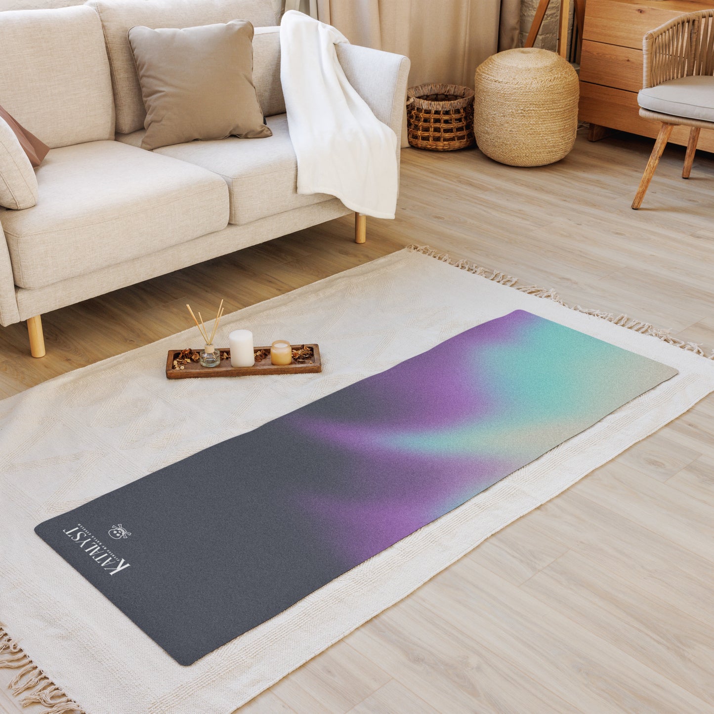 Acid wash yoga mat